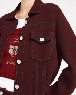 Women Barrie Denim regular cashmere and cotton jacket