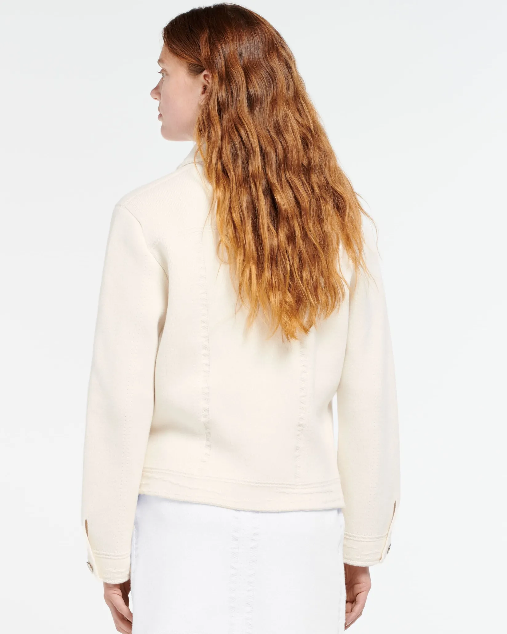 Women Barrie Denim regular cashmere and cotton jacket