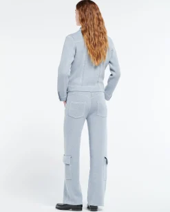 Women Barrie Denim regular cashmere and cotton jacket