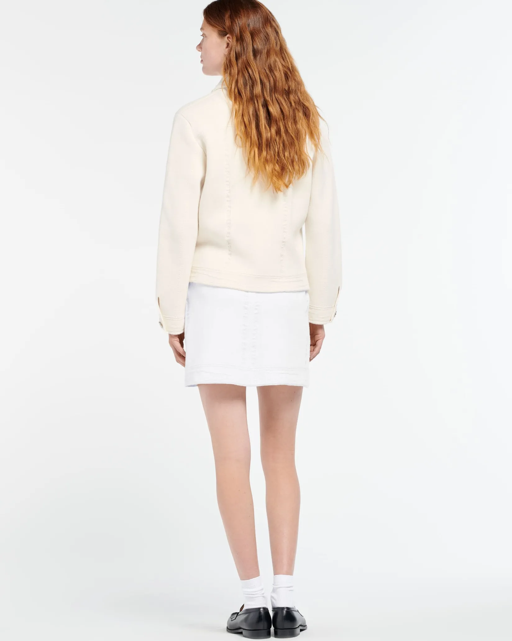 Women Barrie Denim regular cashmere and cotton jacket