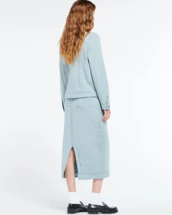 Women Barrie Denim regular cashmere and cotton jacket