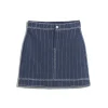 Women Barrie Denim Uniform cashmere and cotton skirt