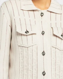 Women Barrie Denim Uniform cashmere and cotton jacket