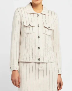 Women Barrie Denim Uniform cashmere and cotton jacket