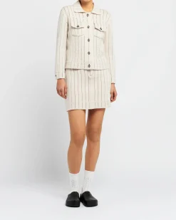 Women Barrie Denim Uniform cashmere and cotton jacket