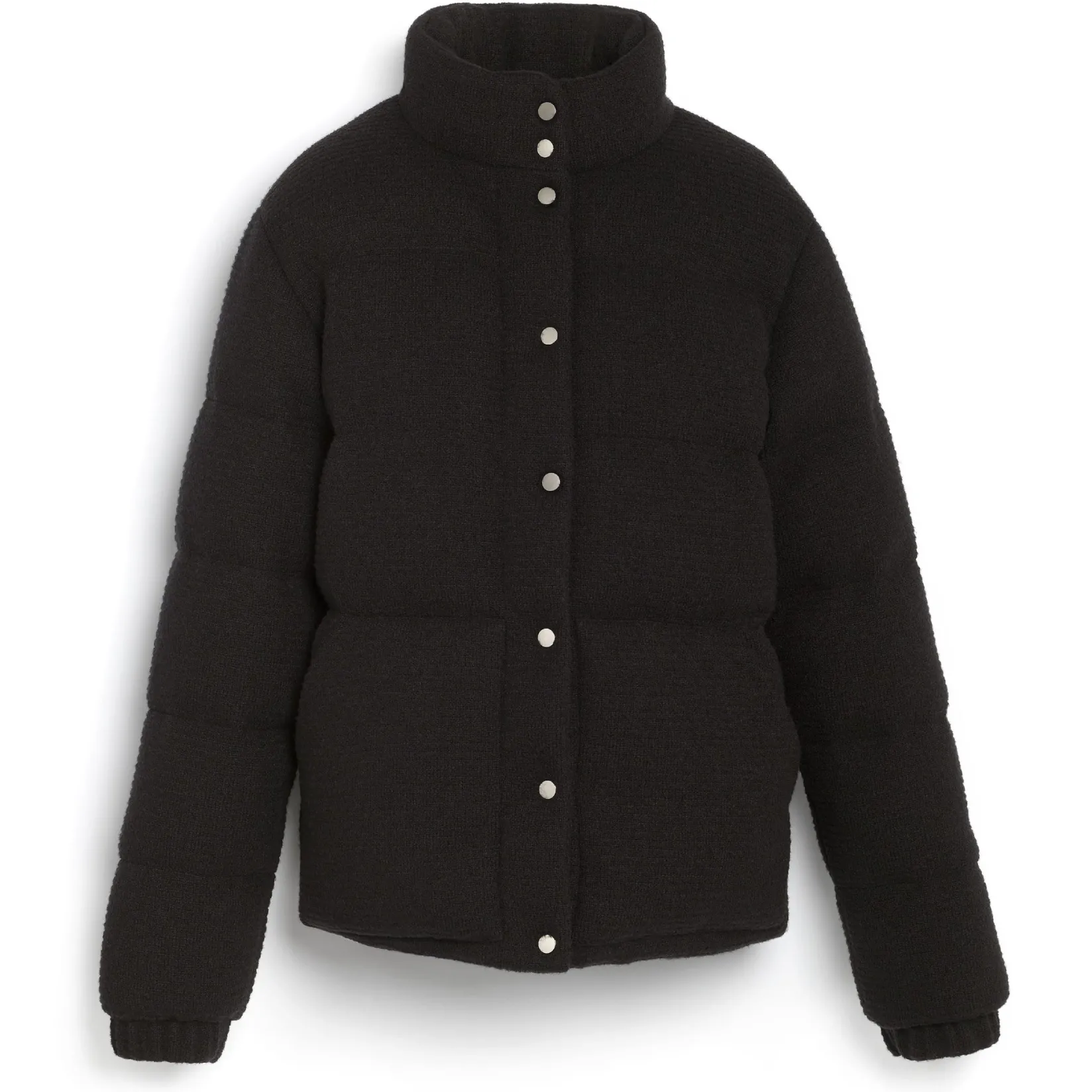 Women Barrie Down jacket in cashmere, wool and silk with thin stripes