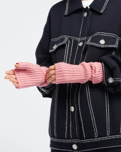 Women Barrie Fingerless gloves in flecked cashmere