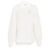Women Barrie Fitted cashmere and cotton striped shirt