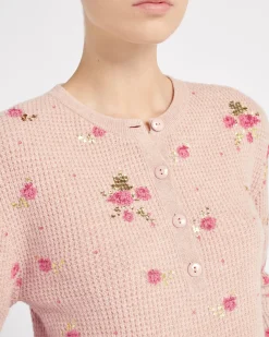 Women Barrie Floral print cashmere jumper