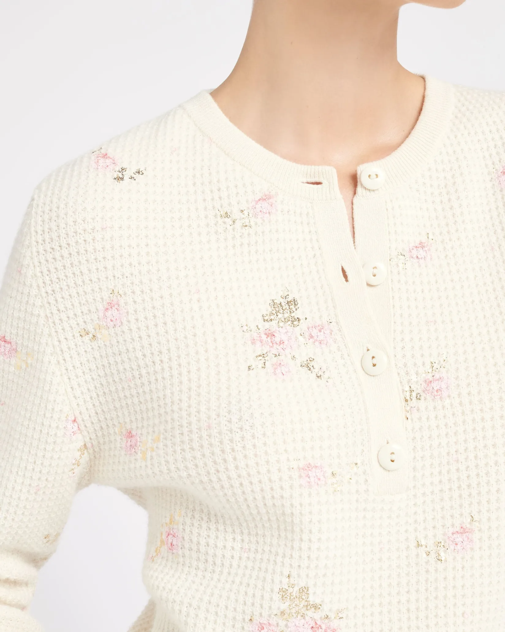 Women Barrie Floral print cashmere jumper