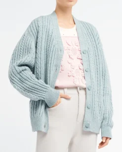 Women Barrie Heavy oversized cashmere and wool cardigan