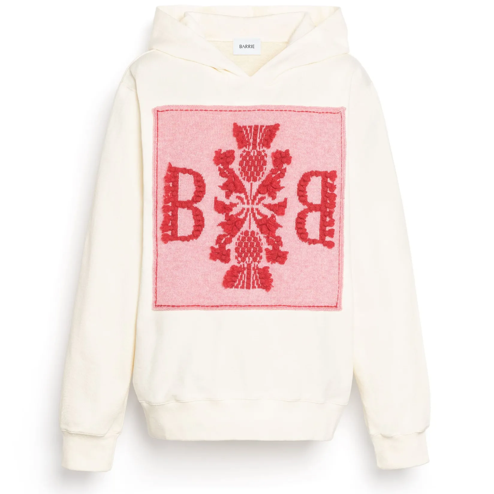 Women Barrie Hoodie with logo cashmere patch