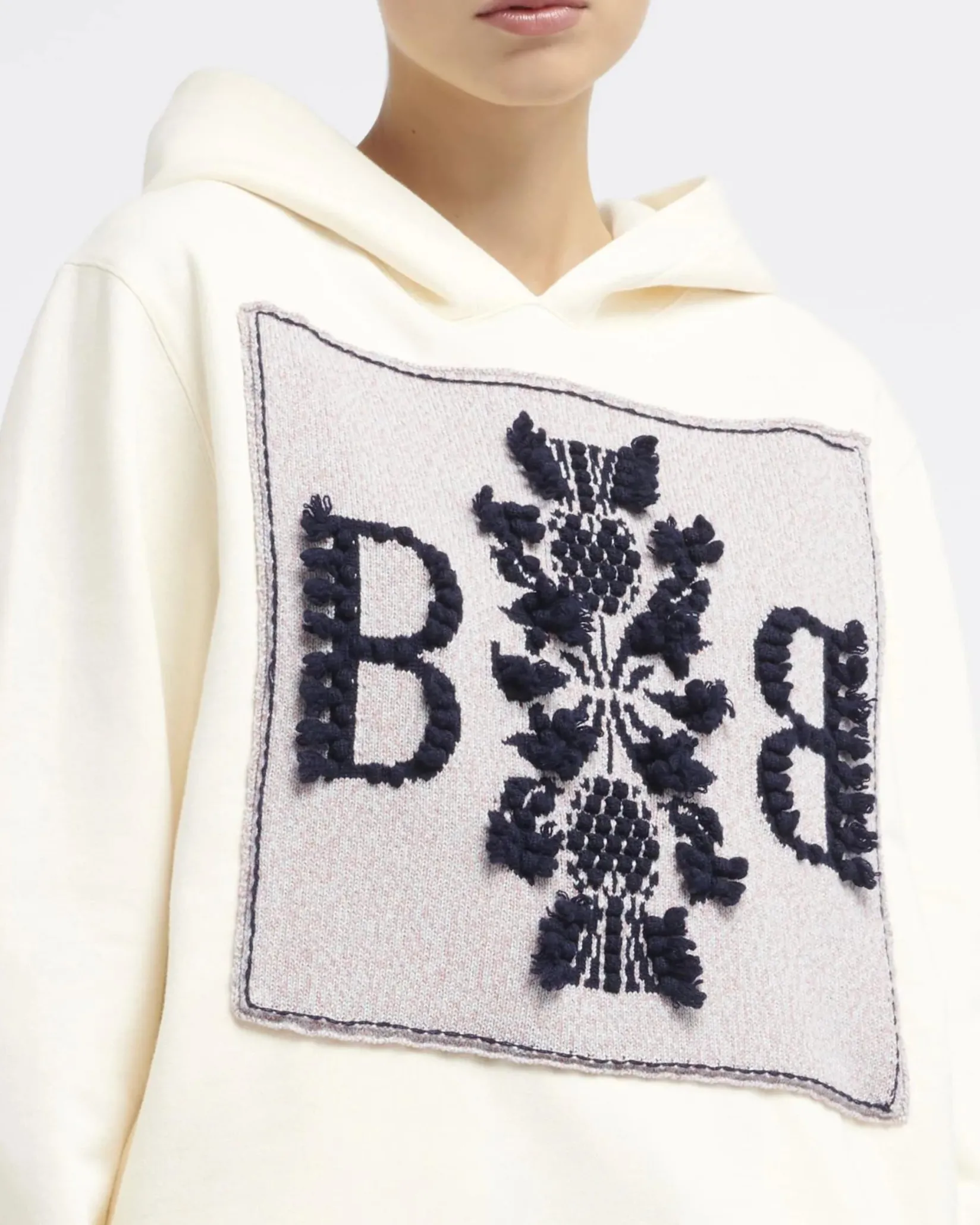 Women Barrie Hoodie with logo cashmere patch