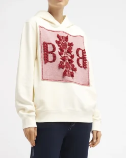 Women Barrie Hoodie with logo cashmere patch