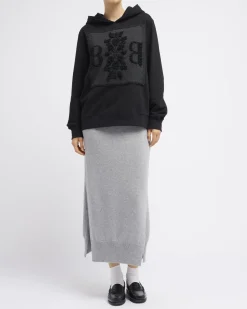 Women Barrie Hoodie with logo cashmere patch