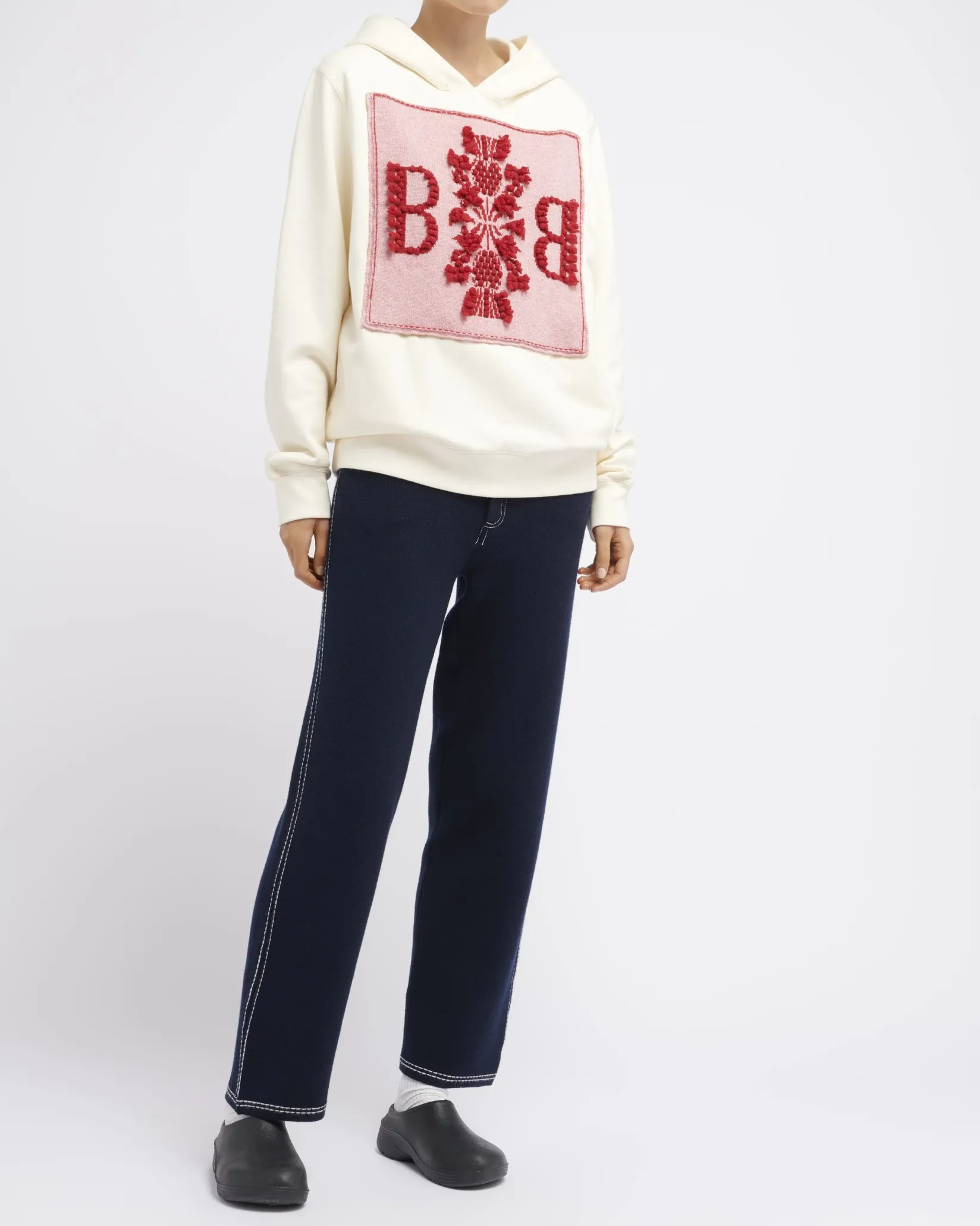 Women Barrie Hoodie with logo cashmere patch