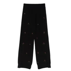 Women Barrie Iconic embroidered trousers in cashmere