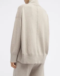 Women Barrie Iconic oversized roll-neck cashmere jumper