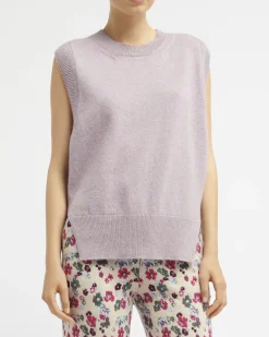 Women Barrie Iconic sleeveless cashmere jumper