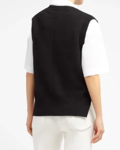 Women Barrie Iconic sleeveless cashmere jumper