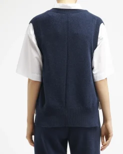Women Barrie Iconic sleeveless cashmere jumper