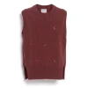 Women Barrie Iconic sleeveless jumper in cashmere with floral embroidery