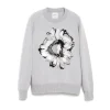 Barrie Jumper with a flower motif in cashmere and cotton