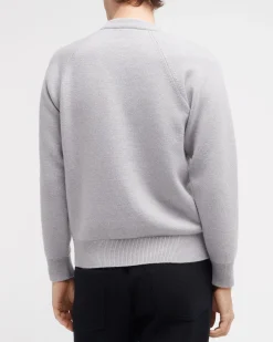 Barrie Jumper with a flower motif in cashmere and cotton
