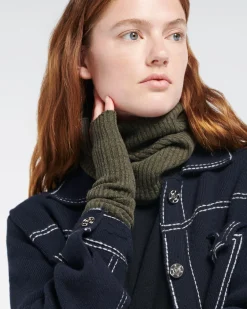 Women Barrie Long cashmere fingerless gloves