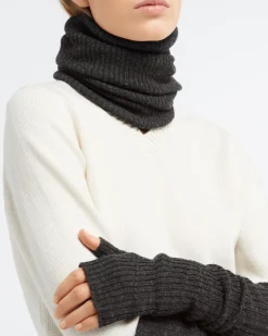 Women Barrie Long cashmere fingerless gloves