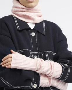 Women Barrie Long cashmere fingerless gloves