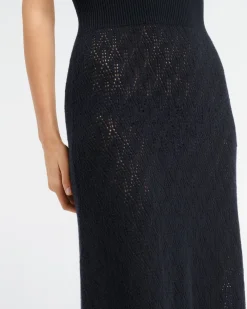 Women Barrie Long dress with straps in cashmere lace