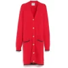 Women Barrie Long V-neck cardigan in lightweight cashmere