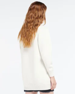 Women Barrie Long wool cardigan with ribbon detail