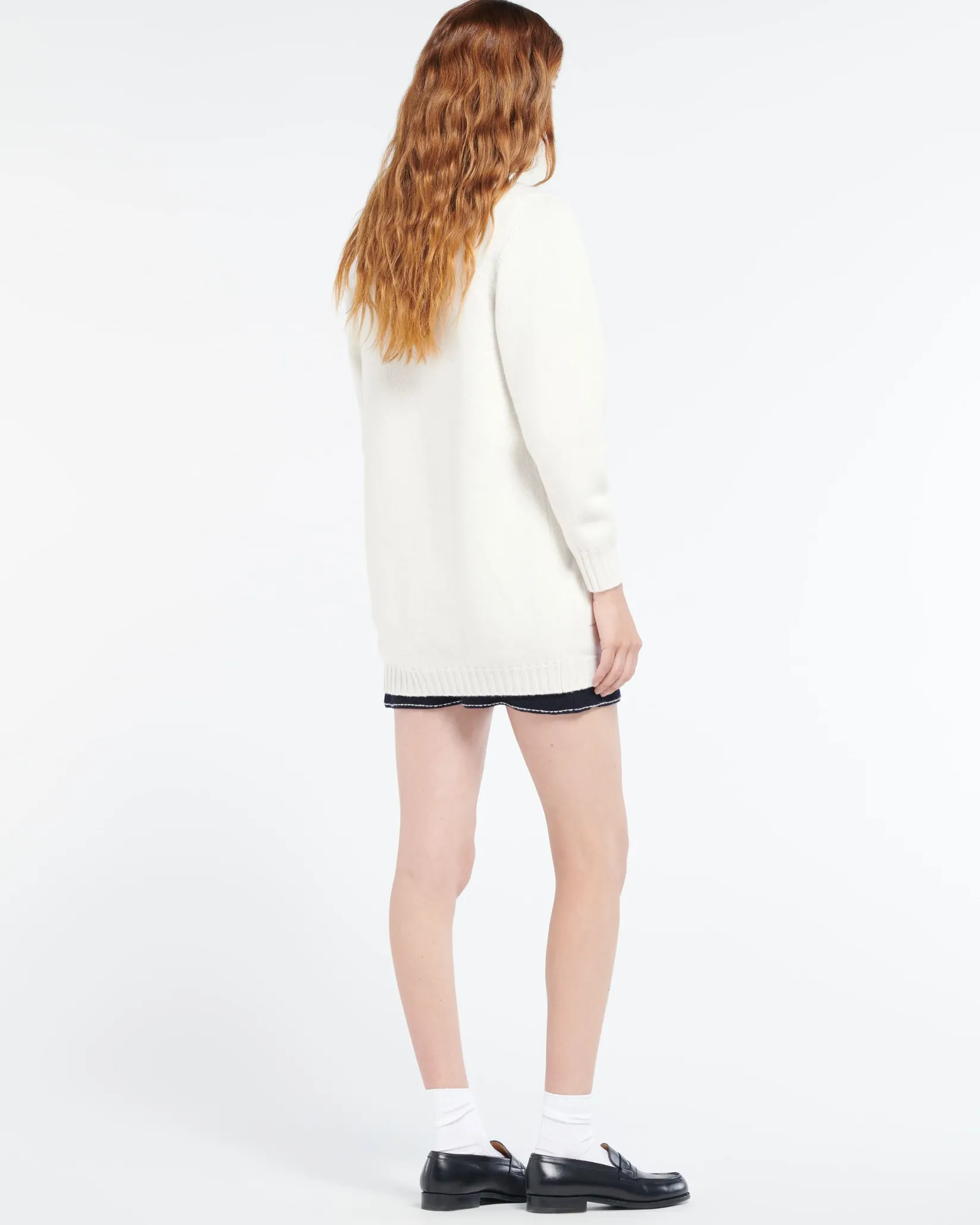Women Barrie Long wool cardigan with ribbon detail