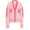 Women Barrie Mottled cashmere B logo V-neck cardigan