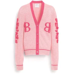Women Barrie Mottled cashmere B logo V-neck cardigan