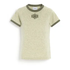 Women Barrie Mottled cashmere top with B logo