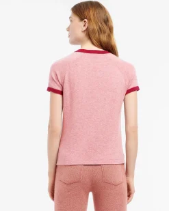 Women Barrie Mottled cashmere top with B logo