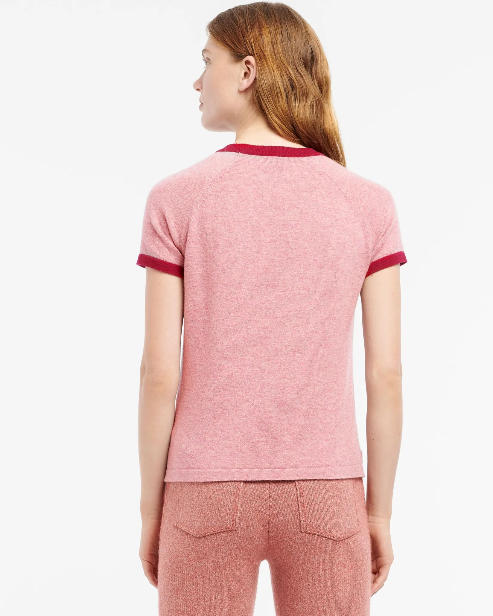 Women Barrie Mottled cashmere top with B logo