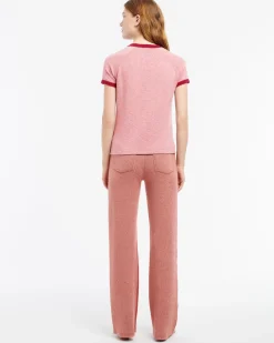 Women Barrie Mottled cashmere top with B logo