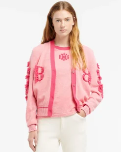 Women Barrie Mottled cashmere top with B logo