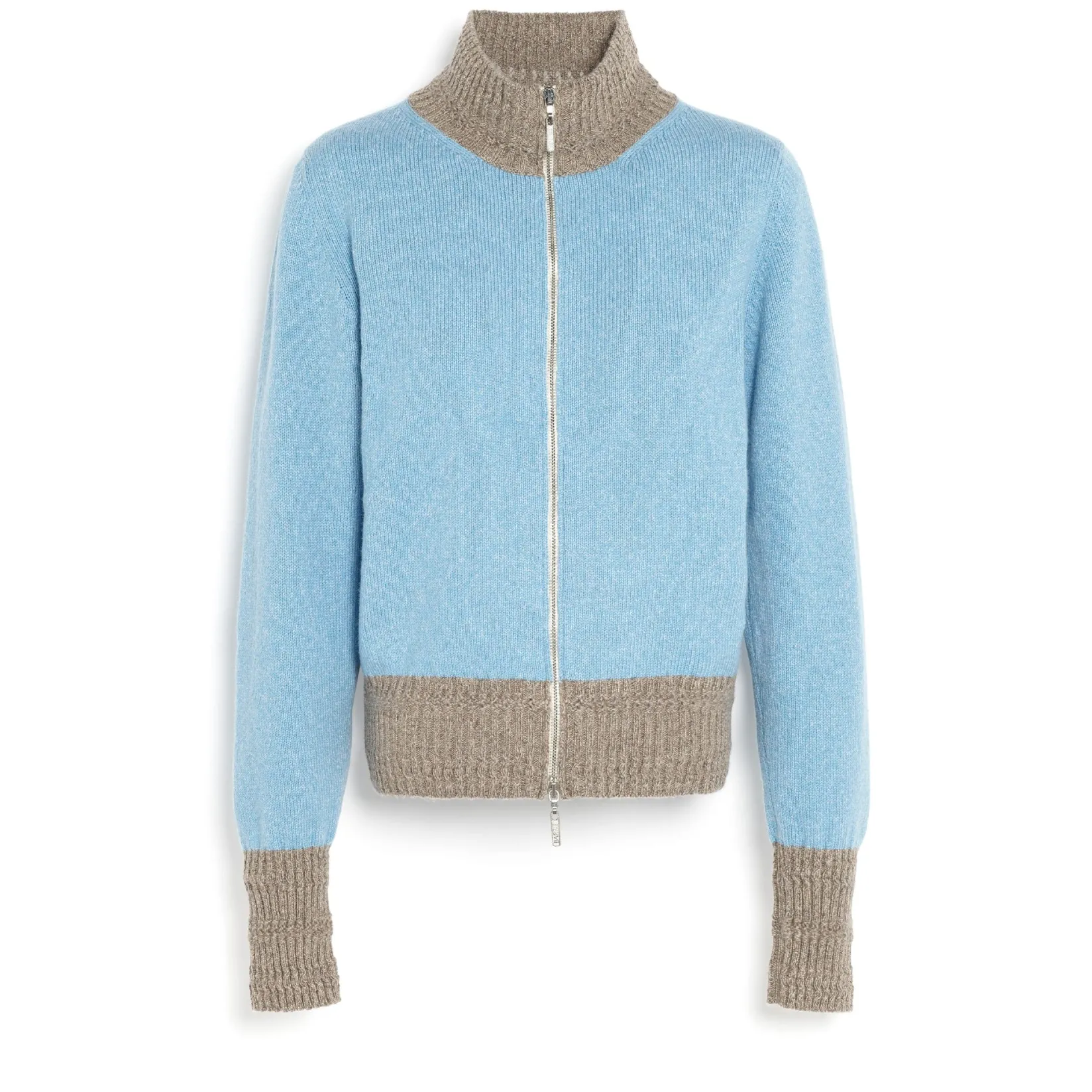 Women Barrie Mottled cashmere zip-up cardigan
