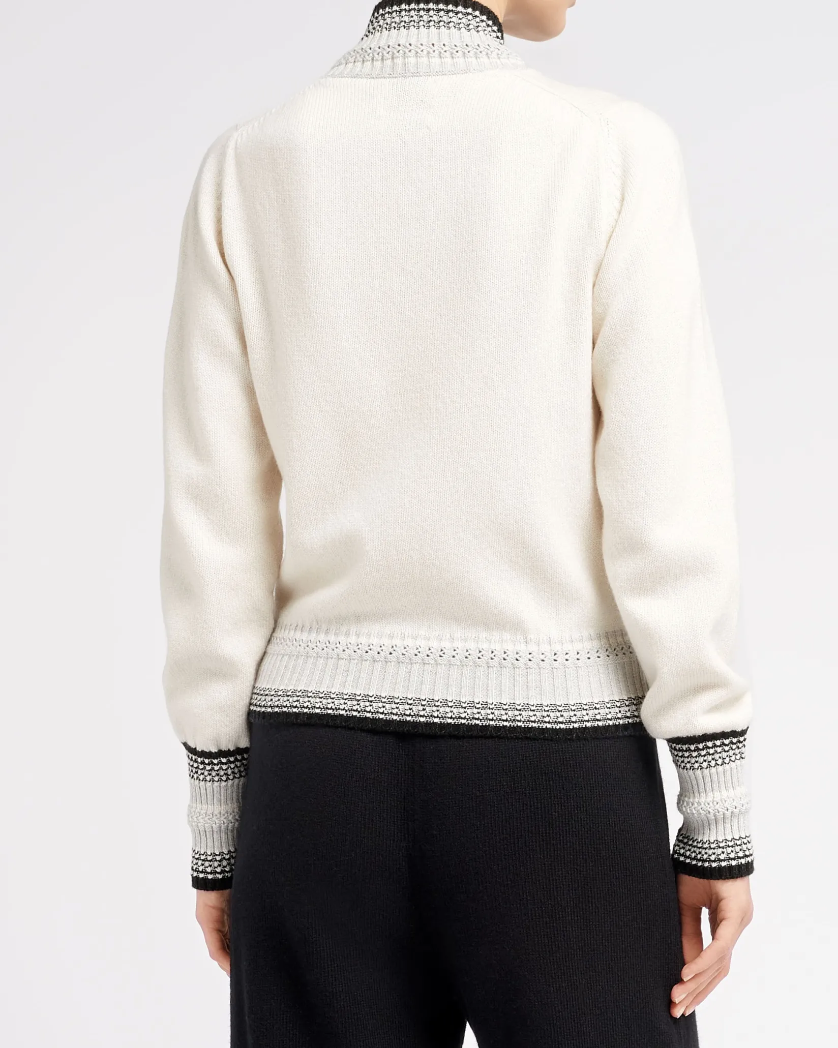 Women Barrie Mottled cashmere zip-up cardigan