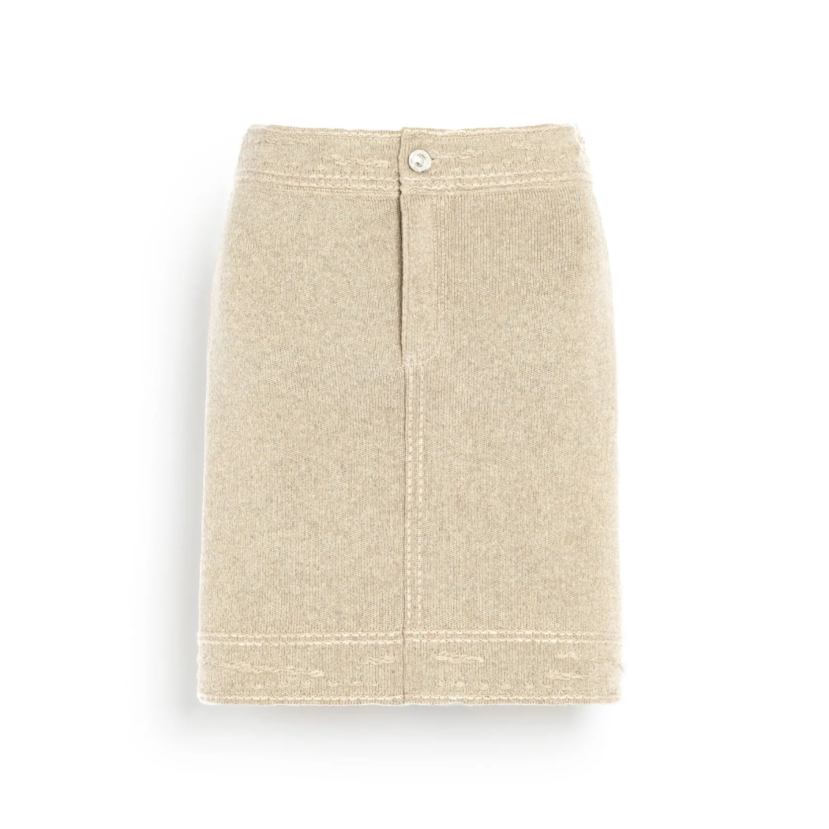 Women Barrie Patchwork Denim skirt in cashmere and cotton