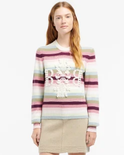 Women Barrie Patchwork Denim skirt in cashmere and cotton