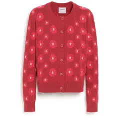 Women Barrie Poppy cashmere and cotton cardigan
