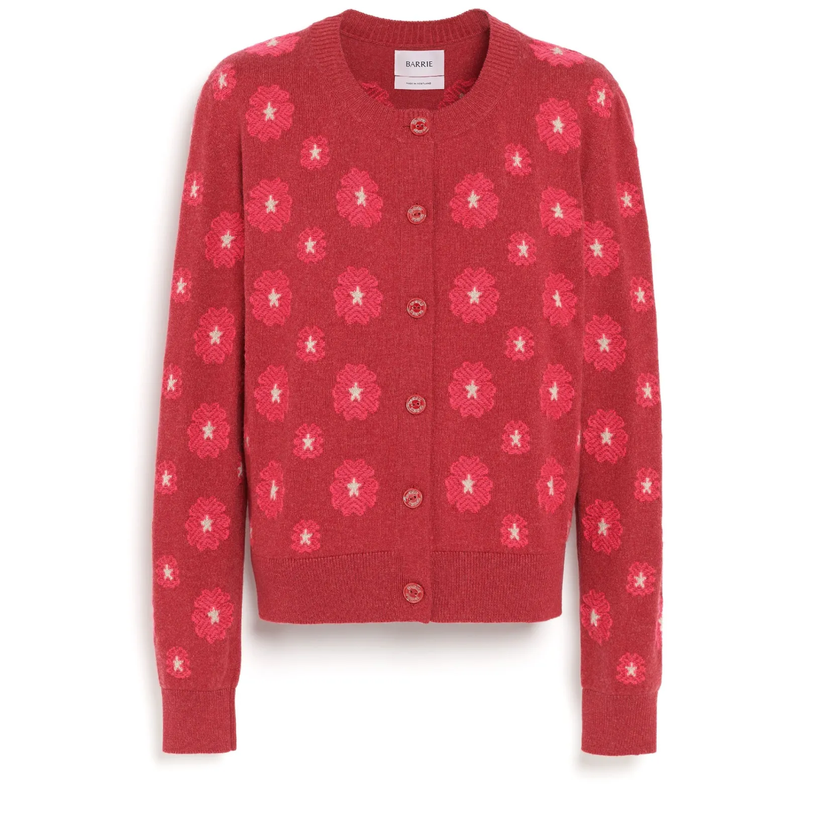 Women Barrie Poppy cashmere and cotton cardigan