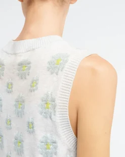 Women Barrie Poppy cashmere and cotton top