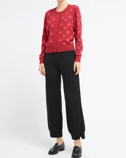 Women Barrie Poppy cashmere and cotton cardigan
